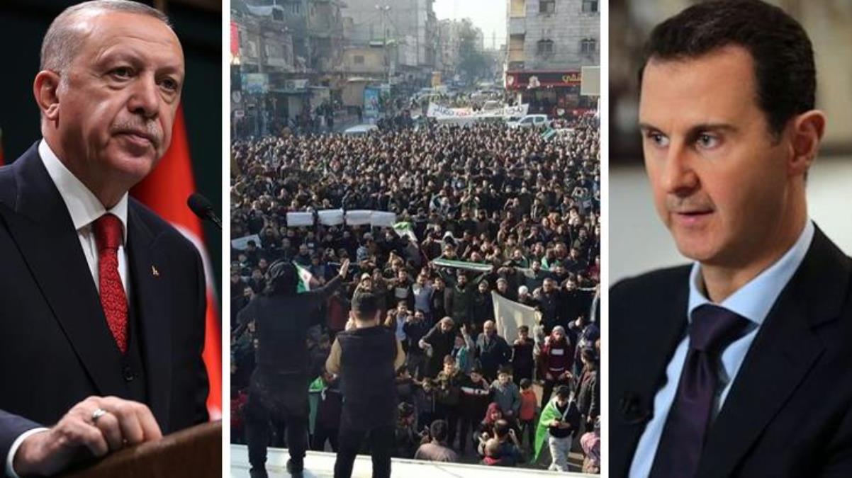 Suriye ile normalleşmemizden rahatsız olanlar var! Yüzlerce kişi toplanıp gösteri düzenledi