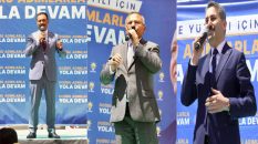 Ak Parti Milletvekili ve Adayı Yusuf Beyazıt,Cüneyt Aldemir ve Tokat Belediye Başkanı Eyüp Eroğlu Sulusaraydaki Seçim Mitingine Katıldı