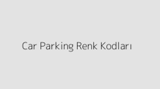 Car Parking Renk Kodları
