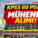 Çerkezköy Belediyesi’nden Mühendis Ataması: KPSS 60 Puanla Başvurular Açılıyor!