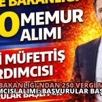 Maliye Bakanlığı’ndan 250 Vergi Müfettiş Yardımcısı Alımı: Başvurular Başlıyor!